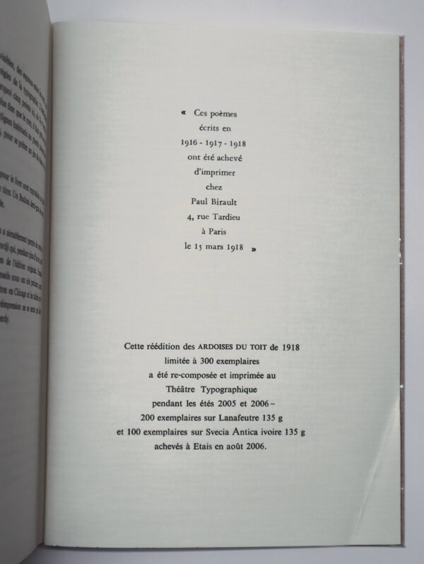 Pierre Reverdy, Georges Braque, Les Ardoises du toit (1918, réédition) – Image 3