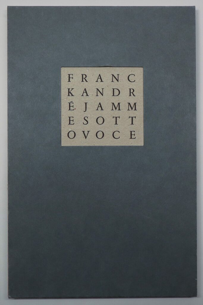 Franck André Jamme, Sotto Voce