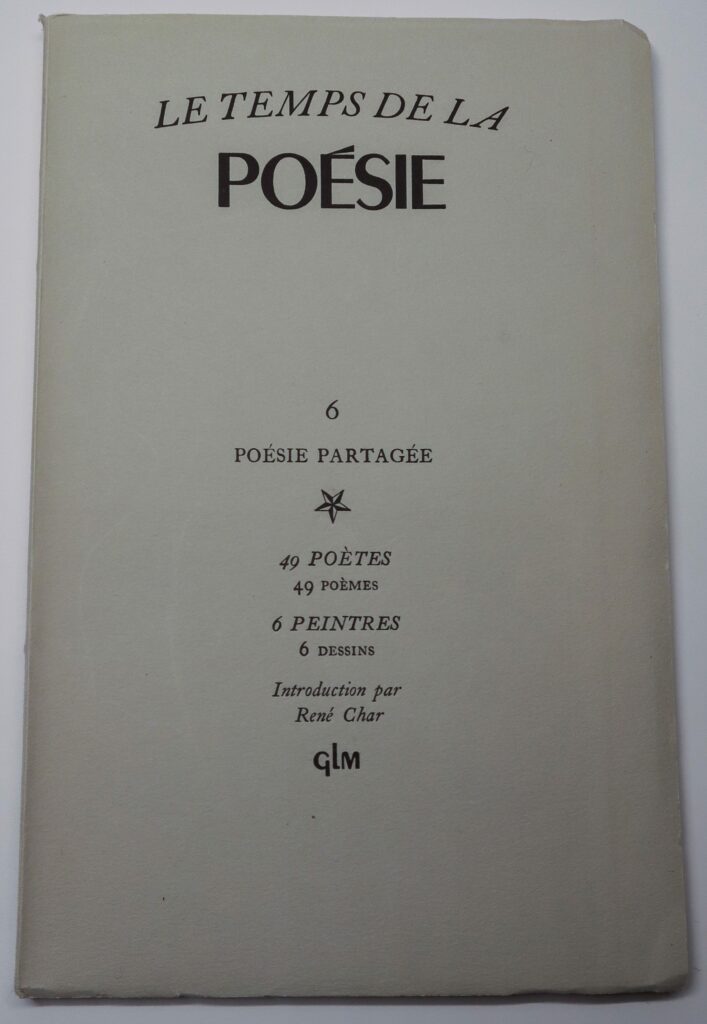 Collectif, « Le Temps de la poésie », n°6, « Poésie partagée »
