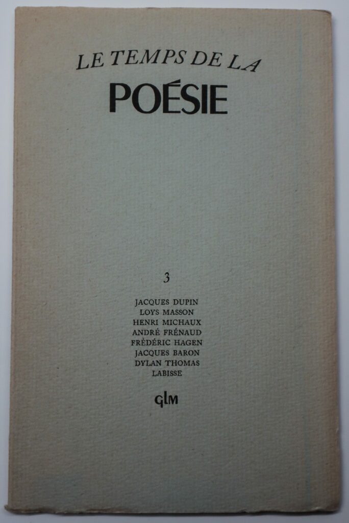 Collectif, « Le Temps de la poésie », n°3
