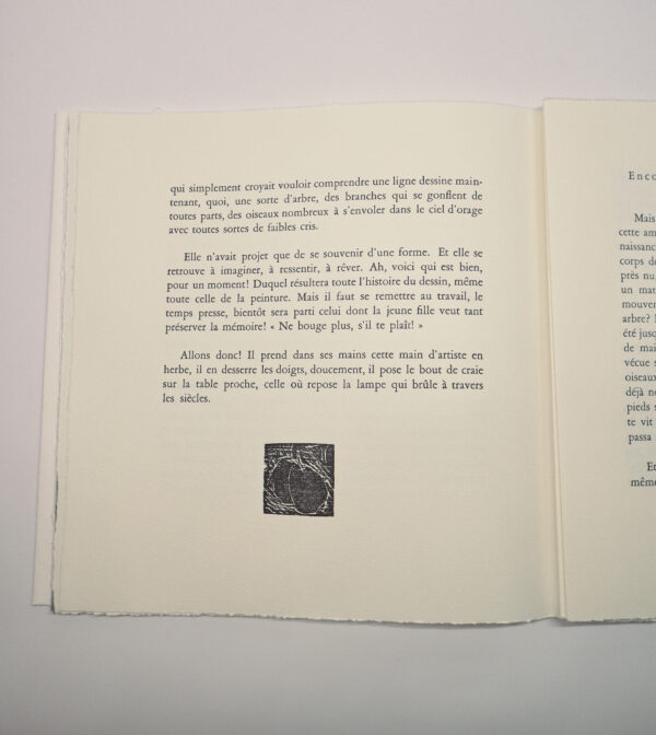 Yves Bonnefoy, Encore sur l’invention du dessin, avec trois bois gravés et une lithographie de Farhad Ostovani – Image 2