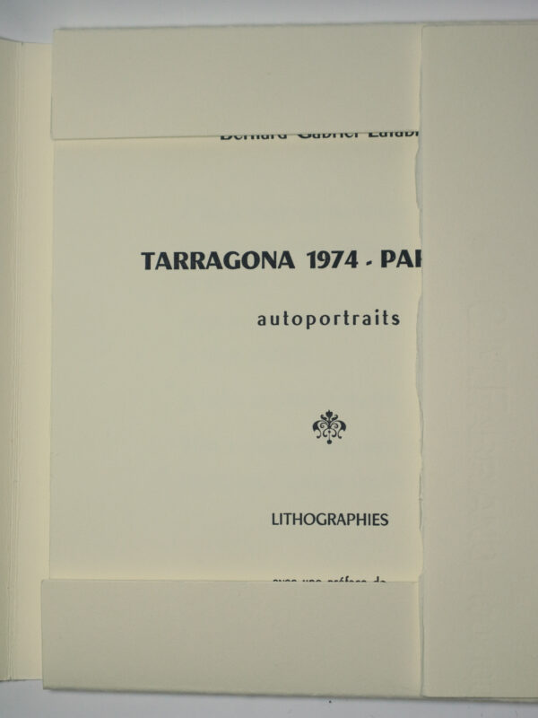 Bernard-Gabriel Lafabrie, Tarragona 1974 - Paris 1984, recueil de vingt-huit autoportraits lithographiés précédés d’un texte de Jean-Jacques Scherrer – Image 2