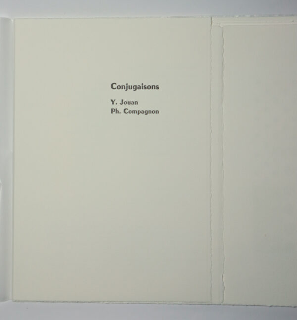 Yves Jouan, Conjugaisons, avec deux linogravures de Philippe Compagnon – Image 2