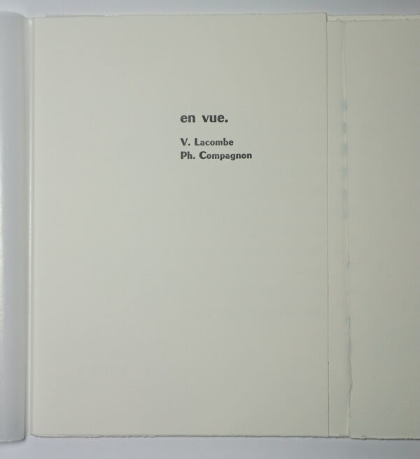 Vianney Lacombe, En vue, avec deux linogravures de Philippe Compagnon – Image 2