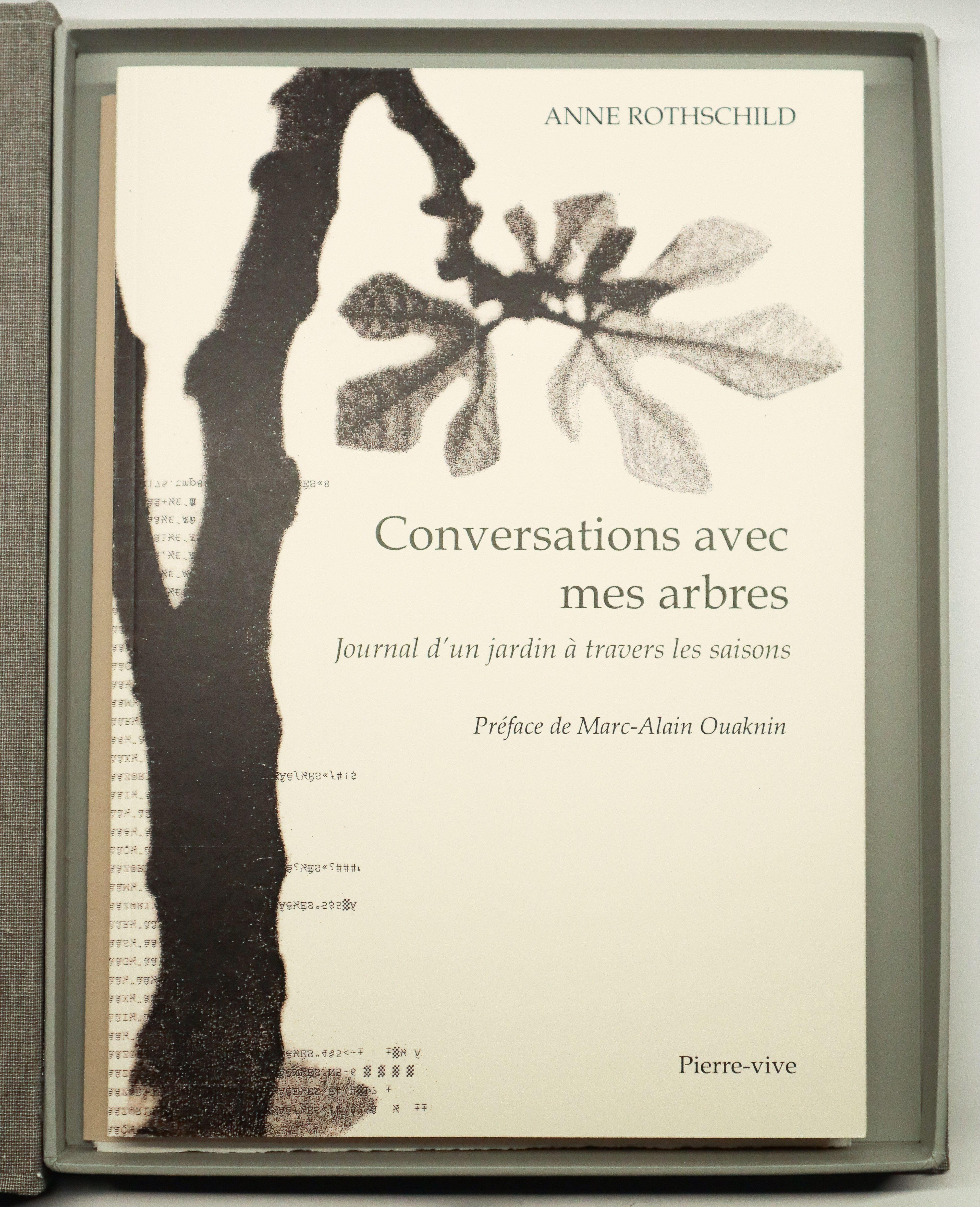 Anne Rothschild, Conversations avec mes arbres, Journal d’un jardin à travers les saisons, avec six gravures numériques et une taille douce de l’auteur
