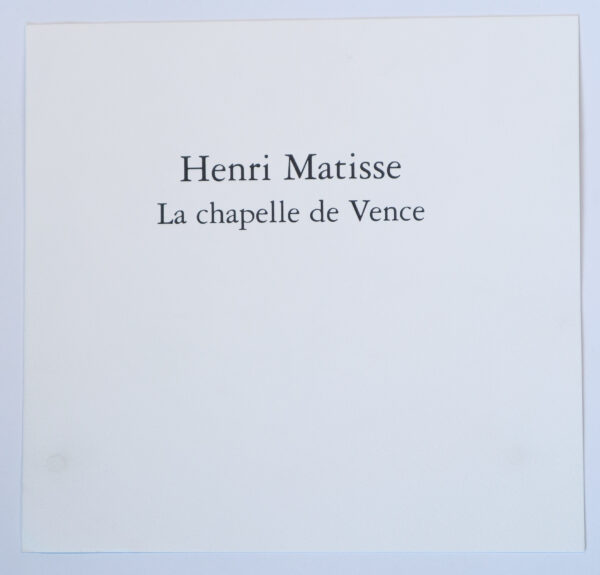 Henri Matisse, La Chapelle de Vence, Chasuble blanche et or – Image 2