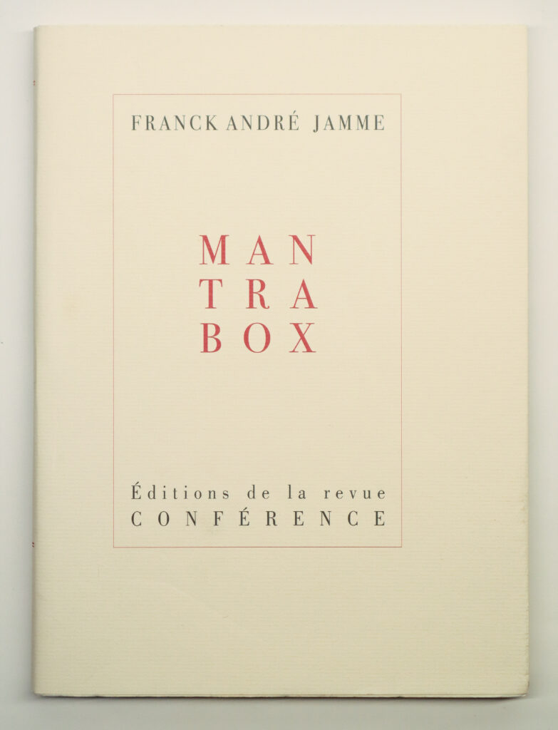 Franck André Jamme, Mantrabox, avec une peinture originale anonyme