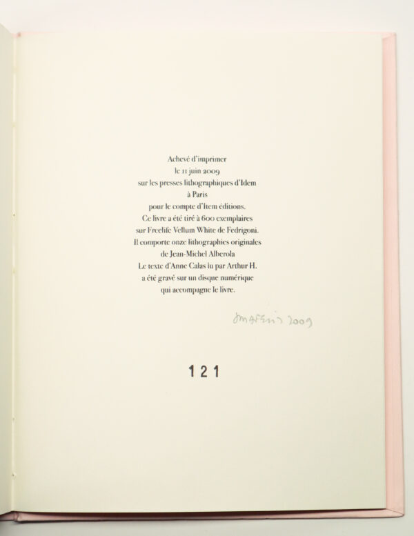 Anne Calas, Chroniques d’ici, Chapitre 1, avec onze lithographies de Jean Michel Alberola et un CD – Image 4