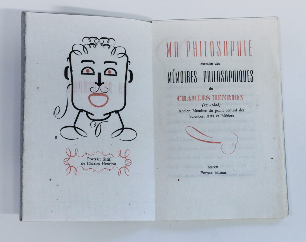 Charles Henrion, Ma Philosophie, illustrations « suggestives » obtenues à l’aide de vignettes typographiques Super-Veloz